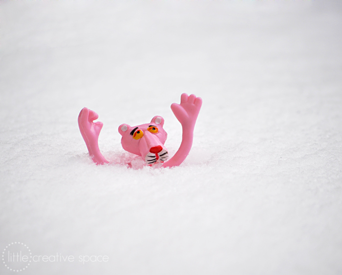 Pink Panther Gets Stuck In The Snow