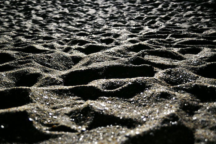 Shimmering Sand At Night